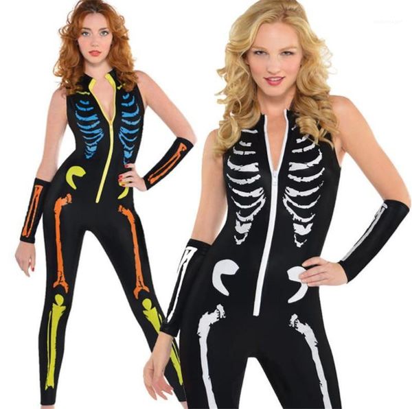 sleeveless zipper neck jumpsuits halloween scary ghost theme party women jumpsuits halloween women skeleton printed rompers sexy, Black;white
sleeveless zipper neck jumpsuits halloween scary ghost theme party women jumpsuits halloween women skeleton printed rompers sexy, Black;white