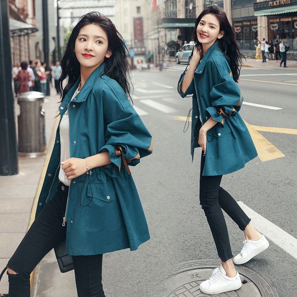 women 2020 new spring autumn large size trench coat female windbreaker casual fashion loose clothes ladies wild outerwear v05, Tan;black
women 2020 new spring autumn large size trench coat female windbreaker casual fashion loose clothes ladies wild outerwear v05, Tan;black