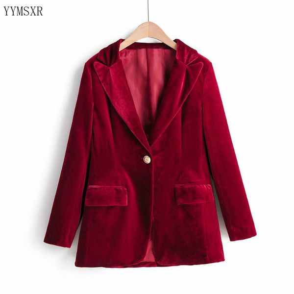 2020 new fashion spring and autumn women's suit jacket elegant solid color velvet burgundy blazer coat casual small suit female, White;black
2020 new fashion spring and autumn women's suit jacket elegant solid color velvet burgundy blazer coat casual small suit female, White;black
