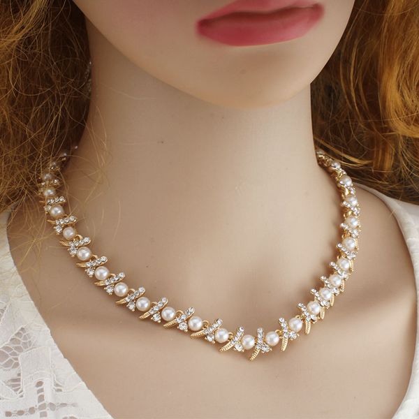 imitation pearl necklace jewelry fashion women clothing accessories gold color necklace set, Golden;silver
imitation pearl necklace jewelry fashion women clothing accessories gold color necklace set, Golden;silver