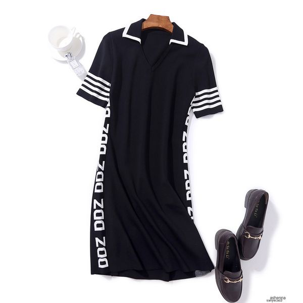 womens designer casual elegant niche dress autumn knit side letters waist slim lapel short sleeve skirt7s0ah, Black;gray
womens designer casual elegant niche dress autumn knit side letters waist slim lapel short sleeve skirt7s0ah, Black;gray