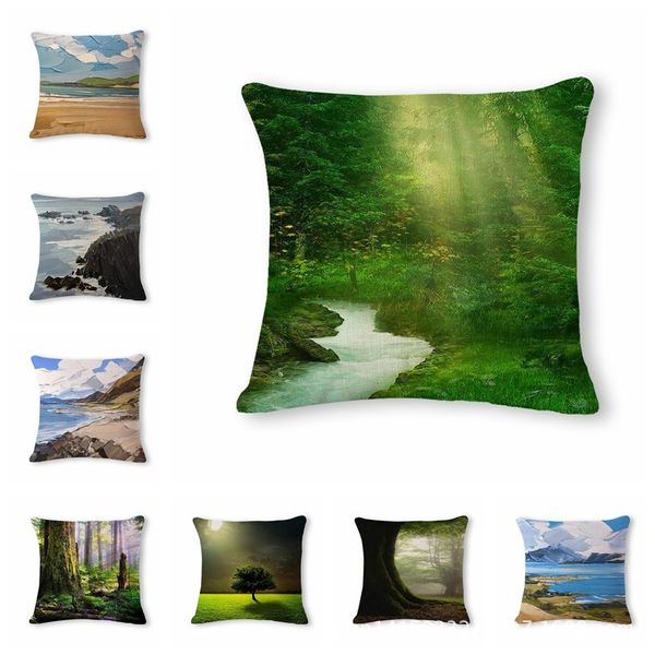 fresh green scenery pattern cotton flax pillow back cushion cushion can customized
fresh green scenery pattern cotton flax pillow back cushion cushion can customized
