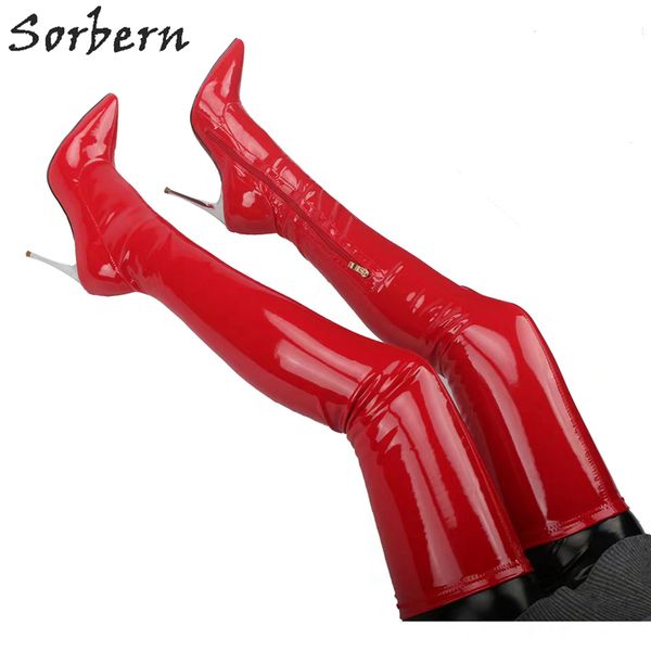 sorbern custom slim legs boots over the knee mid thigh high female boots for crossdressers kinky boot pointed shoes, Black
sorbern custom slim legs boots over the knee mid thigh high female boots for crossdressers kinky boot pointed shoes, Black