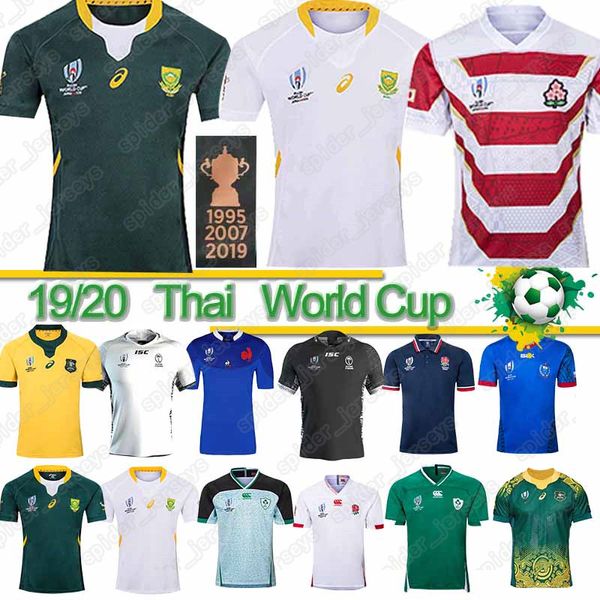 

thai japan ireland rugby south africa world cup jersey rwc fiji australia samoa new zealand nrl jerseys 2019 rugby league shirts hot, Black;gray