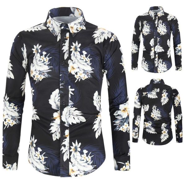 men's brand new creative personality casual fashion business long sleeve printed shirt hawaiian shirt men street wear, White;black
men's brand new creative personality casual fashion business long sleeve printed shirt hawaiian shirt men street wear, White;black