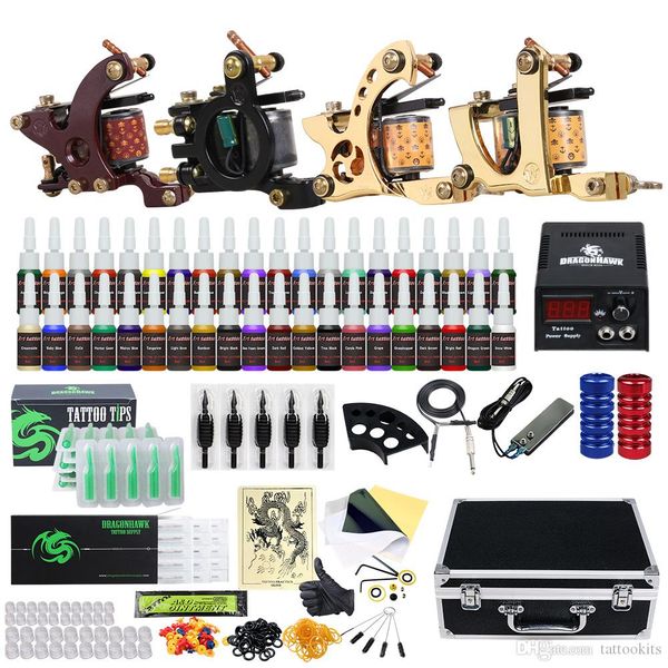complete tattoo kit 4 machine gun 40 color ink power supply needle price d139gd-15
complete tattoo kit 4 machine gun 40 color ink power supply needle price d139gd-15