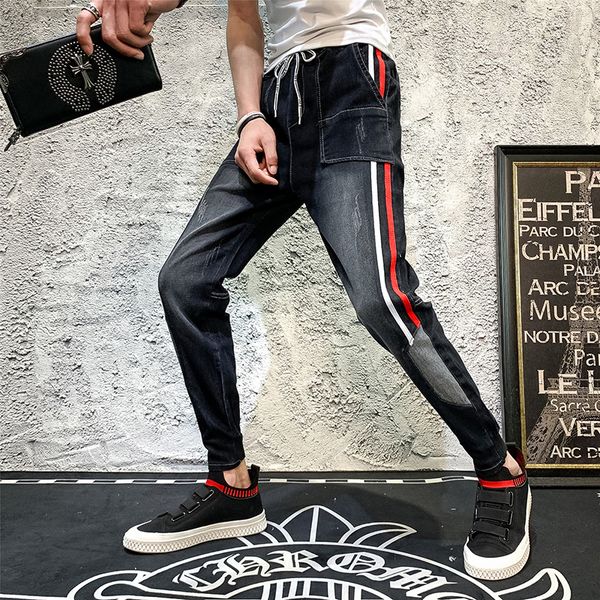 fashion skinny jeans high waist hole street blue denim jeans men side stripe pants stripe ripped elastic slim pencil
fashion skinny jeans high waist hole street blue denim jeans men side stripe pants stripe ripped elastic slim pencil
