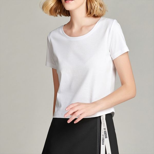чистое короткое двойное мерсеризированный хлопок женщин мерсеризованного хлопок футболка лето 2020 рыхлый простой круглый воротник все соотв, White
чистое короткое двойное мерсеризированный хлопок женщин мерсеризованного хлопок футболка лето 2020 рыхлый простой круглый воротник все соотв, White