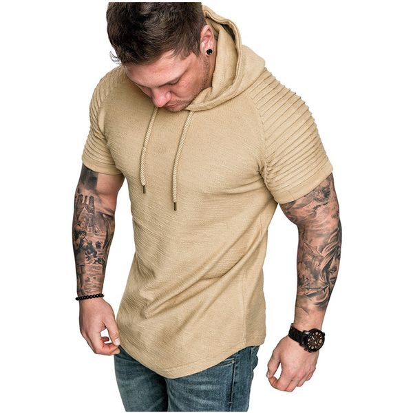 e-baihui summer fashion man's t-shirts casual cotton solid o-neck pleats slim fit raglan short sleeve hoodie t-shirt b216, White;black
e-baihui summer fashion man's t-shirts casual cotton solid o-neck pleats slim fit raglan short sleeve hoodie t-shirt b216, White;black