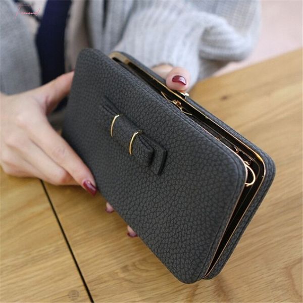 women bowknot wallet long purse phone card holder clutch large capacity pocket female solid pu wallets, Red;black
women bowknot wallet long purse phone card holder clutch large capacity pocket female solid pu wallets, Red;black