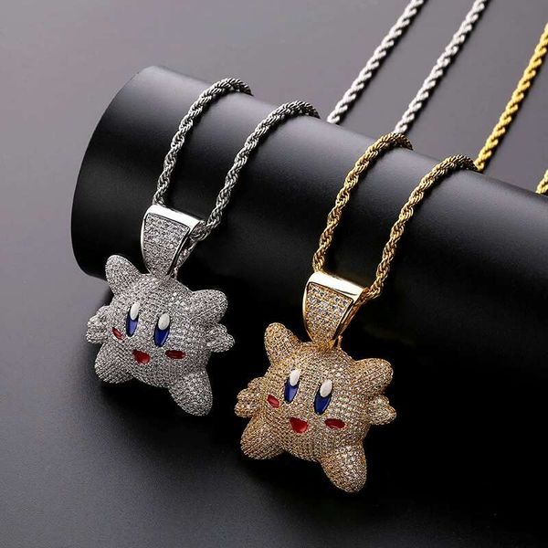 iced out kirby pendant for men women hip hop luxury designer bling diamond cartoon pendants copper zircon gold silver necklace jewelry gift
iced out kirby pendant for men women hip hop luxury designer bling diamond cartoon pendants copper zircon gold silver necklace jewelry gift