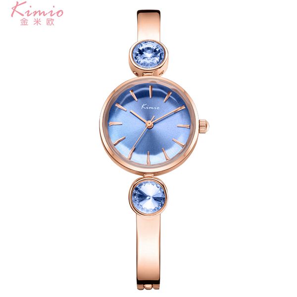 

kimio quartz watches women fashion rose gold ladies watch luxury diamond analog wristwatches relojes para mujer montre femme, Slivery;brown