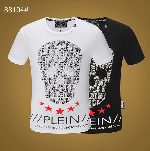 short-sleeved t-shirt male european and american street fashion 2019 summer new stars creative skull drilling fashion shirt shirt, White;black
short-sleeved t-shirt male european and american street fashion 2019 summer new stars creative skull drilling fashion shirt shirt, White;black