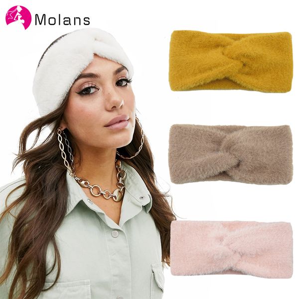molans handmade knot fluffy headbands autumn winter imitation mink cashmere solid bow hairbands simple warm women's headband
molans handmade knot fluffy headbands autumn winter imitation mink cashmere solid bow hairbands simple warm women's headband