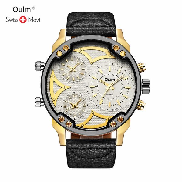 oulm men watch male leather waterproof sport quartz chronograph wrist watch clock relogio masculino, Slivery;brown
oulm men watch male leather waterproof sport quartz chronograph wrist watch clock relogio masculino, Slivery;brown
