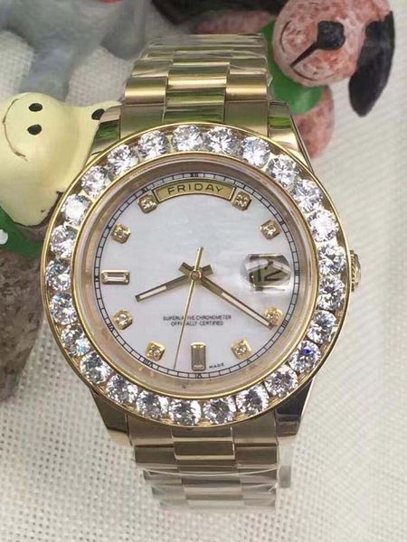 fashion sapphire white dial president day-date ii 41mm 18k yellow gold bigger diamond automatic mens men's watch watches luxur, Slivery;brown
fashion sapphire white dial president day-date ii 41mm 18k yellow gold bigger diamond automatic mens men's watch watches luxur, Slivery;brown