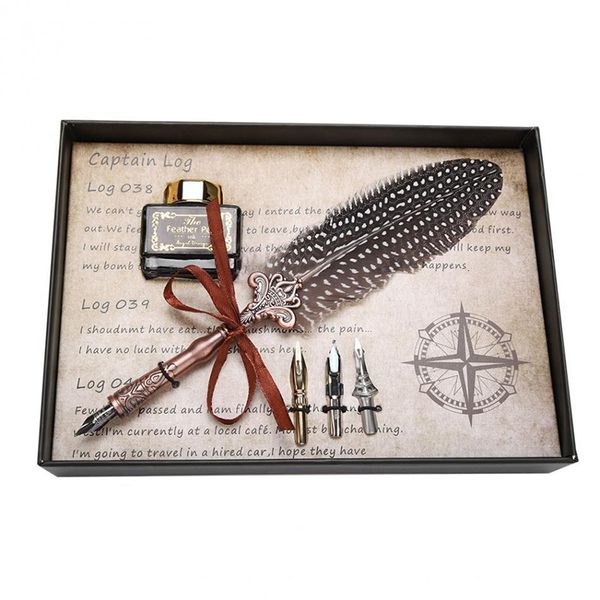 retro classical feather dip pen fountain pen ink bottle with 3 nibs stationery gift box for school birthday gift calligraphy p
retro classical feather dip pen fountain pen ink bottle with 3 nibs stationery gift box for school birthday gift calligraphy p