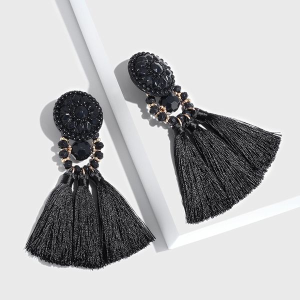 mulit- color bohemian tassel earrings ethnic diy earrings woolen retro tassel pendant long temperament exaggeration jewelry, Silver
mulit- color bohemian tassel earrings ethnic diy earrings woolen retro tassel pendant long temperament exaggeration jewelry, Silver