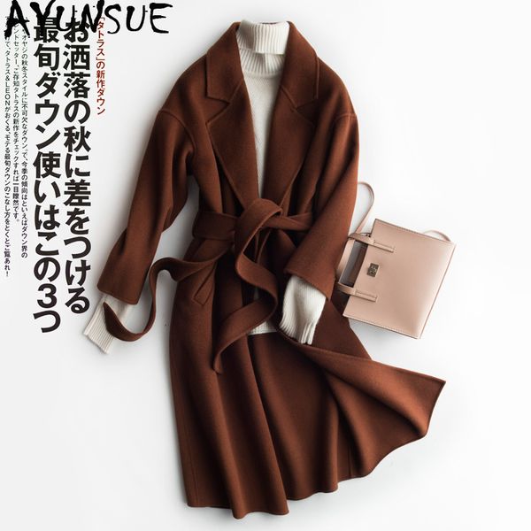 long 100% wool coat female jacket double faced cashmere autumn coat korean red overcoat women abrigos mujer elegante 1723 kj2874, Black
long 100% wool coat female jacket double faced cashmere autumn coat korean red overcoat women abrigos mujer elegante 1723 kj2874, Black