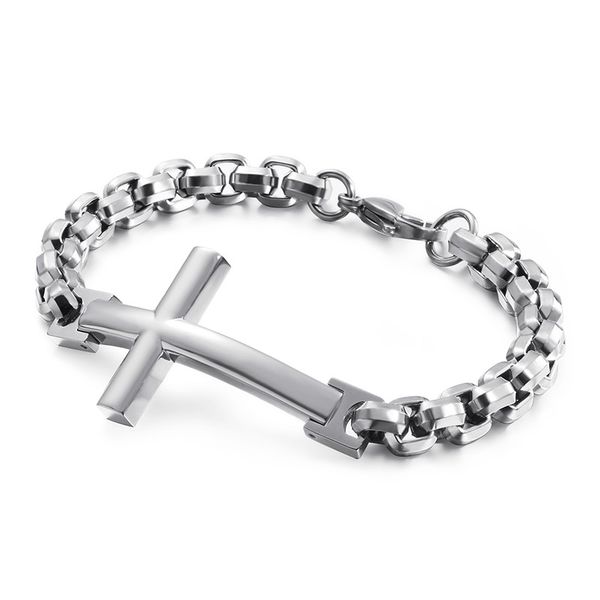 new personality titanium steel tide men's bracelet stainless steel men's cross square pearl bracelet trend accessories, Black
new personality titanium steel tide men's bracelet stainless steel men's cross square pearl bracelet trend accessories, Black