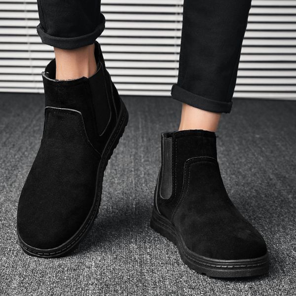 2019 men boots men's winter warm snow boots fur plush high ankle sneakers work shoes men leather casual shoes, Black
2019 men boots men's winter warm snow boots fur plush high ankle sneakers work shoes men leather casual shoes, Black
