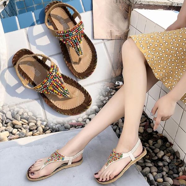 women sandals ladies boho pearl decoration flip flop sandals fashion women summer holiday string bead casual beach shoes #5.25, Black
women sandals ladies boho pearl decoration flip flop sandals fashion women summer holiday string bead casual beach shoes #5.25, Black