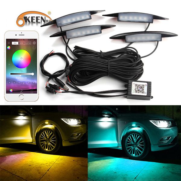 okeen app control car rgb led wheel eyebrow neon lights fender under side lamp 3 modes flash strobe breath decorative atmosphere
okeen app control car rgb led wheel eyebrow neon lights fender under side lamp 3 modes flash strobe breath decorative atmosphere