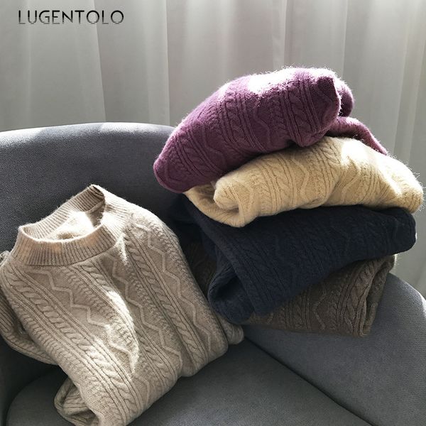 lugentolo women sweater autumn winter o-neck korean lazy cozy knitted solid long sleeve casual lady loose temperament sweaters, White;black
lugentolo women sweater autumn winter o-neck korean lazy cozy knitted solid long sleeve casual lady loose temperament sweaters, White;black