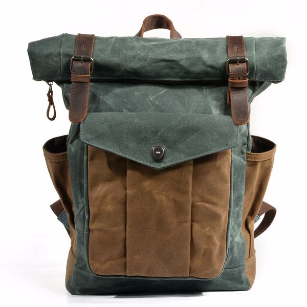 luxury vintage canvas backpacks for men oil wax canvas leather travel backpack large waterproof daypacks retro bagpack
luxury vintage canvas backpacks for men oil wax canvas leather travel backpack large waterproof daypacks retro bagpack
