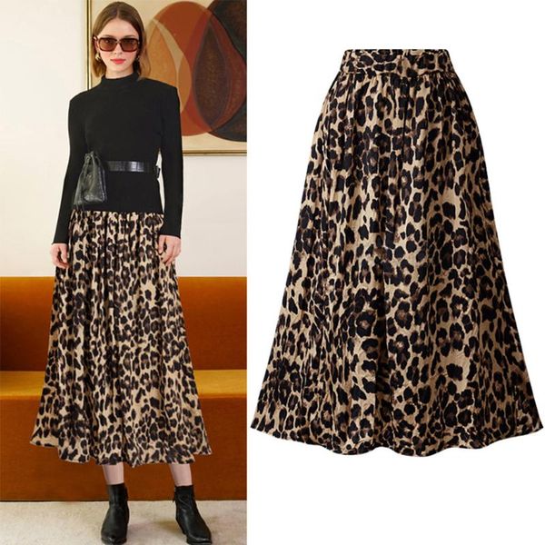vintage high waist midi skirts leopard pattern women skirt wild female skirt casual slip style holiday beach skirts, Black
vintage high waist midi skirts leopard pattern women skirt wild female skirt casual slip style holiday beach skirts, Black