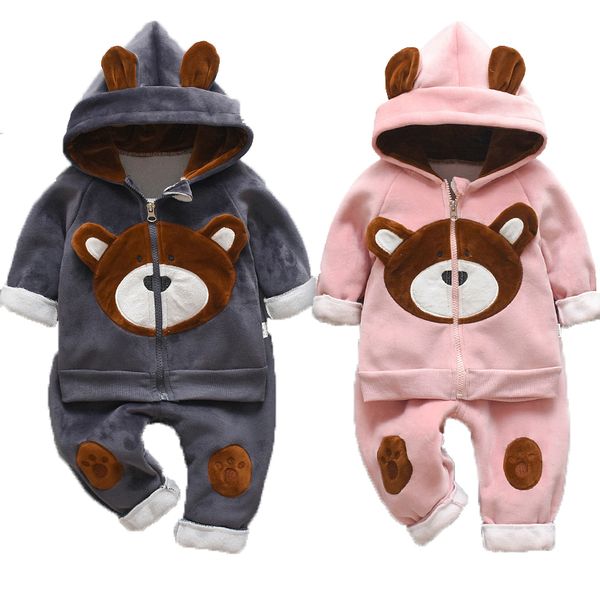 2019 winter baby boys clothing sets fashion girls warm hooded coats and pants suit baby thick velvet tracksuit kids clothes set t200103, White
2019 winter baby boys clothing sets fashion girls warm hooded coats and pants suit baby thick velvet tracksuit kids clothes set t200103, White