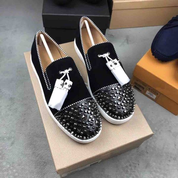 casual rivets lazy shoes low cut luxury red soles loafers slip-on roller pik boat shoes red bottom design wedding business dress studs t, Black
casual rivets lazy shoes low cut luxury red soles loafers slip-on roller pik boat shoes red bottom design wedding business dress studs t, Black