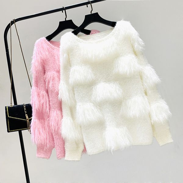 fringed sweater women 2019 autumn winter new tassel knitted sweater loose long-sleeved pullover jersey mujer sweter damski, White;black
fringed sweater women 2019 autumn winter new tassel knitted sweater loose long-sleeved pullover jersey mujer sweter damski, White;black