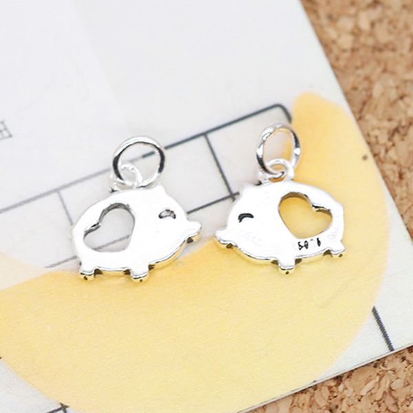 925 sterling silver thai silver birth year heart shaped pig pendant charms pendant zodiac phase pig pendant jewelry making diy bracelet acce, Bronze;silver
925 sterling silver thai silver birth year heart shaped pig pendant charms pendant zodiac phase pig pendant jewelry making diy bracelet acce, Bronze;silver