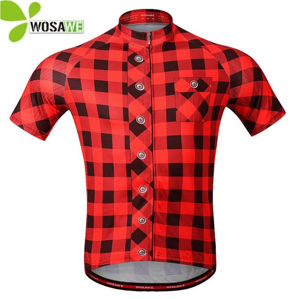 wosawe summer pro team plaid cycling jersey men short sleeve t shirt mtb bike bicycle breathable sportswear cycle clothes m-3xl, Black;red
wosawe summer pro team plaid cycling jersey men short sleeve t shirt mtb bike bicycle breathable sportswear cycle clothes m-3xl, Black;red