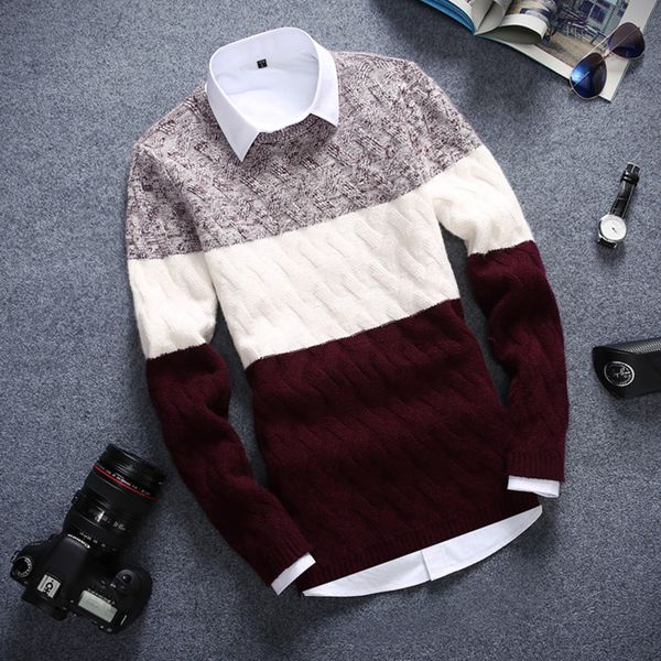 2019 autumn winter casual men's clothing england style o-neck long sleeved sweater thickening mens sweaters pullovers, White;black
2019 autumn winter casual men's clothing england style o-neck long sleeved sweater thickening mens sweaters pullovers, White;black