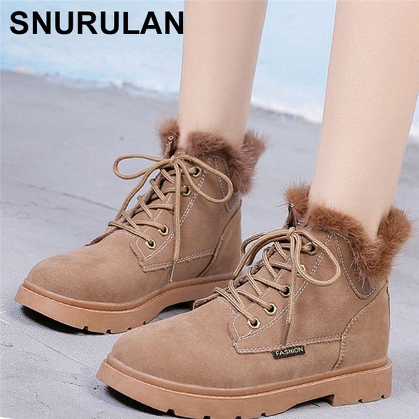 snurulan 2019 winter plush winter boots women non-slip flat boots warm women cotton keep warm fur, Black
snurulan 2019 winter plush winter boots women non-slip flat boots warm women cotton keep warm fur, Black