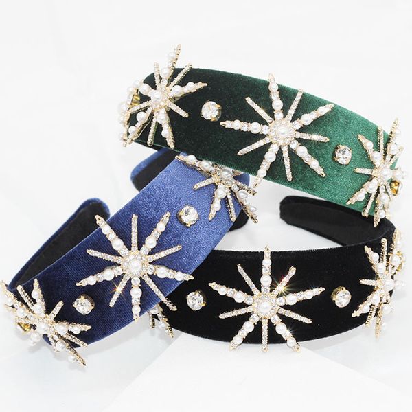 vintage baroque crown crystal pearl sunflower charm headband headwear women hair jewelry wide velvet hairband hair accessories, Golden;white
vintage baroque crown crystal pearl sunflower charm headband headwear women hair jewelry wide velvet hairband hair accessories, Golden;white