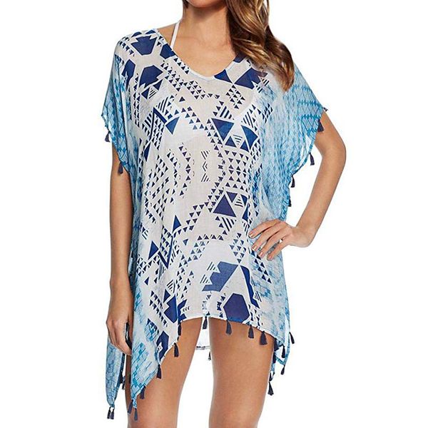blue print chiffon bikini swimwear cover-ups with tassel women summer cover up swimsuit o-neck beachwear beach loose dress f630, Blue;gray
blue print chiffon bikini swimwear cover-ups with tassel women summer cover up swimsuit o-neck beachwear beach loose dress f630, Blue;gray