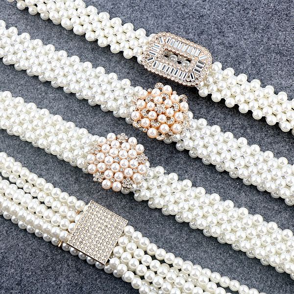 elastic elastic pearl belt pearl dress women's wide decorative dress all-match waist sweater waist chain casual skirt fashion, Black;brown
elastic elastic pearl belt pearl dress women's wide decorative dress all-match waist sweater waist chain casual skirt fashion, Black;brown