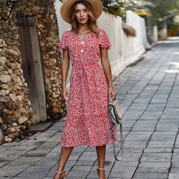 jessie vinson summer floral print midi dress women short sleeve v-neck flower dresses summer ruffles sleeve dress vestidos 2020, Black;gray
jessie vinson summer floral print midi dress women short sleeve v-neck flower dresses summer ruffles sleeve dress vestidos 2020, Black;gray