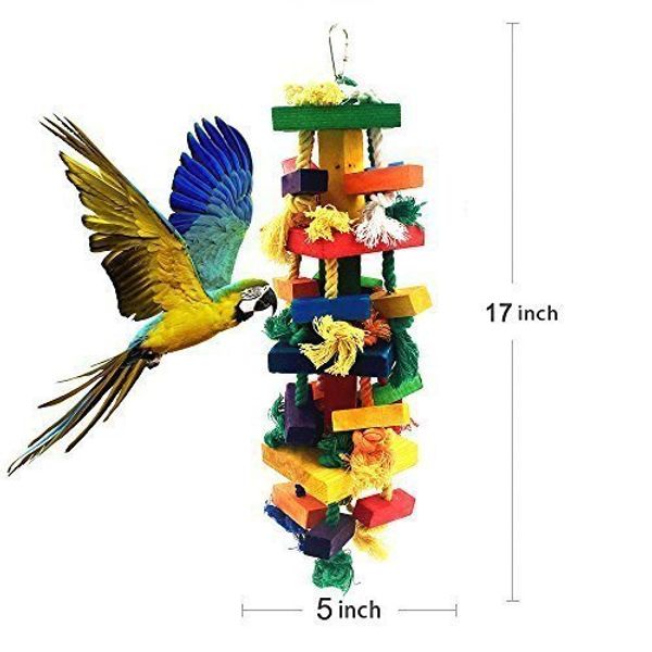 tuba bird parrot colour wood gnaw toys