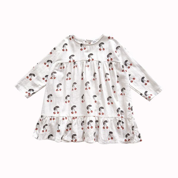 girl's dresses little girls cotton dress long sleeve round neck cherry pattern loose ruffle outfit wild sweet princess one-piece clothe, Red;yellow
girl's dresses little girls cotton dress long sleeve round neck cherry pattern loose ruffle outfit wild sweet princess one-piece clothe, Red;yellow