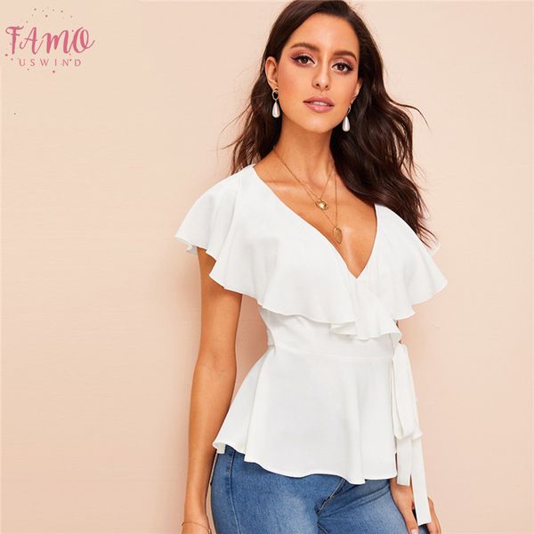 abaya elegant white deep v neck ruffle trim wrap knotted blouse women 2019 sleeveless peplum summer boho
abaya elegant white deep v neck ruffle trim wrap knotted blouse women 2019 sleeveless peplum summer boho