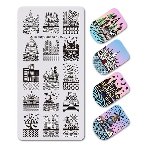 beautybigbang 1pc stamping for nails rectangle castle building image nail stamping plates template nail art tools xl-070, White
beautybigbang 1pc stamping for nails rectangle castle building image nail stamping plates template nail art tools xl-070, White