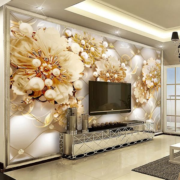 self-adhesive removable sticker wall mural wallpaper 3d european style soft bag golden flower jewelry living room tv background
self-adhesive removable sticker wall mural wallpaper 3d european style soft bag golden flower jewelry living room tv background