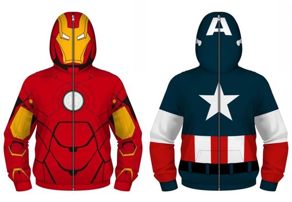 

2019 boys hoodies avengers marvel superhero iron man thor hulk captain america spiderman hoodies sweatshirts for boys kid cartoon jacket, Black