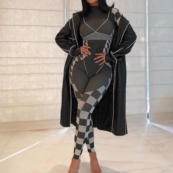 colorblock plaid printed high neck long sleeve rompers women jumpsuit casual spring sports fitness one piece overalls jumpsuits, Black;white
colorblock plaid printed high neck long sleeve rompers women jumpsuit casual spring sports fitness one piece overalls jumpsuits, Black;white