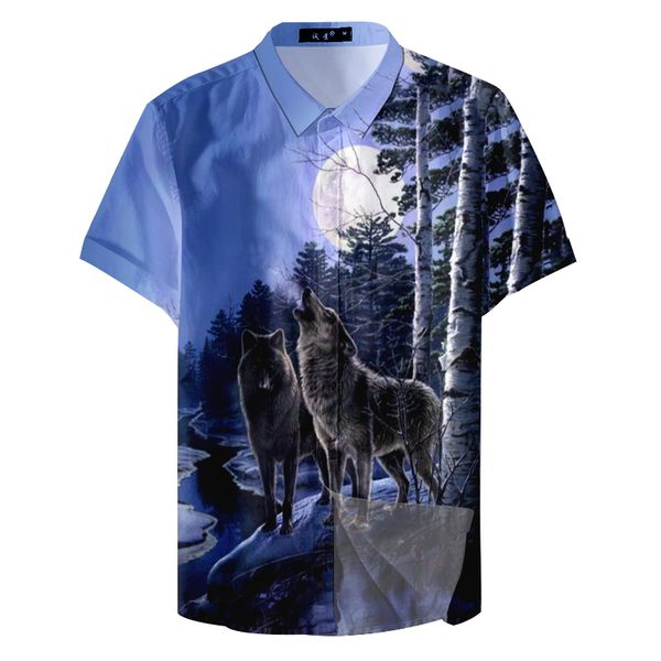 2019 summer wholesale anime dark green collared wolf pattern man shirt, White;black
2019 summer wholesale anime dark green collared wolf pattern man shirt, White;black