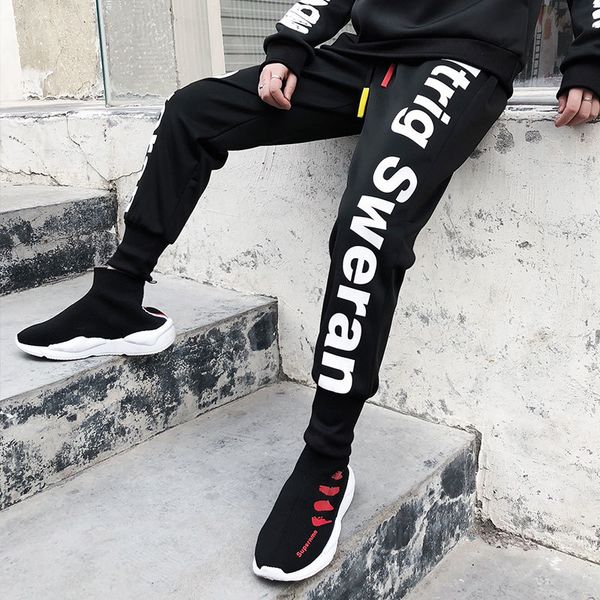 autumn new harem pants men elastic waist fashion letters printed casual pants man streetwear hip hop trousers joggers sweatpants, Black
autumn new harem pants men elastic waist fashion letters printed casual pants man streetwear hip hop trousers joggers sweatpants, Black